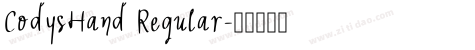 CodysHand Regular字体转换